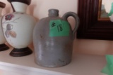 ANTIQUE SALT GLAZE WHISKEY JUG APPROX 8 INCH TALL