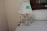 CONVERTED OIL LAMP  PERFUME BOTTLE BOWL