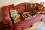 CAMEL BACK SATTEE RED UPHOLSTERY 76 INCH LONG