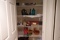 CONTENTS OF CLOSET INCLUDING CHILDRENS LEATHER COWBOY BOOTS PICTURE FRAMES