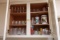 KITCHEN CABINET STEMWARE BARWARE COFFEE MAKER BOWLS ETC