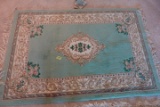 6 X 4 INDIAN WOVEN CHINESE DESIGN MINT GREEN RUG