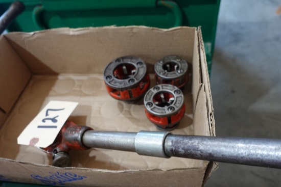 RIDGID OOR RATCHET THREADER WITH DIES 1" 3/4" 1/2" CUTTER