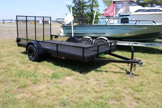 #504 12' Ramp Gate Trailer Single Axle 4' Ramp 12 X 6 Deck 2" Ball Hitch Ja