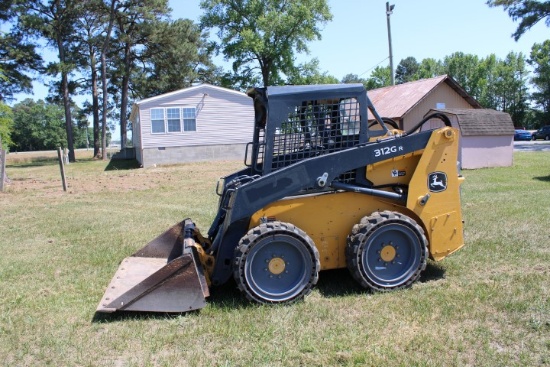 #3301 2019 John Deere 312 Gr Skid Steer 1401 Hrs Aux Hyd Galaxy 31 X 10 Be
