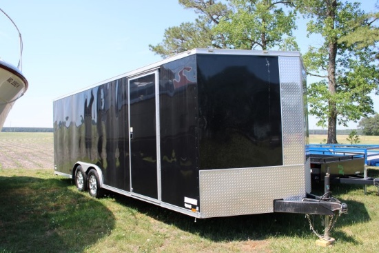 #503 2019 Anvil Vnose 22 X 8'5 Cargo Trailer Tandem Axle Ramp Gate Dia Plat