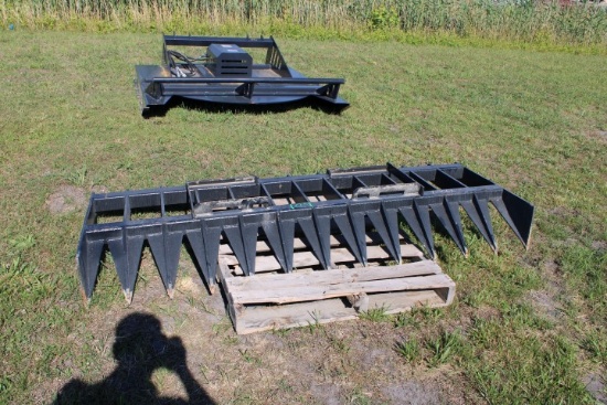 #109 84" Root Rake Skid Steer Mount 11 Tooth