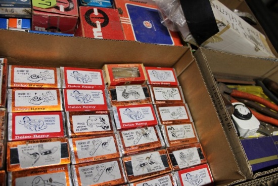 LARGE LOT DELCO CAR PARTS IN ORIGINAL BOX