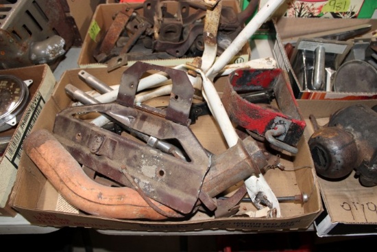 EARLY AUTO PARTS MIRROR BRACKETS TAILPIPES ACCEL PEDAL