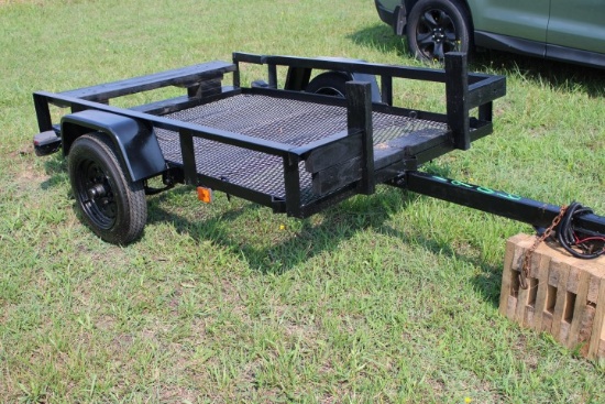 #1906 6' X 4' Single Axle Trailer 1 7/8" Ball Hitch Fresh Paint