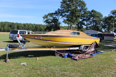 5601 1978 Sleep Craft Boat Executive Approx 22' V8 Gas Motor Jet Drive Wra