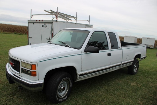 #1001 1996 Gmc C2500 Sle 8' Fleetside Ext Cab 454 V8 Eng L480 Auto Trans 11