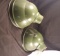 Four Green Porcelain Lamp Shades