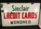 1950's Porcelain Sinclair Credit Card Sign