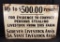 1940-50's Livestock Reward Sign