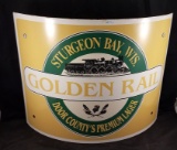 1990s Golden Rail Beer Barrell Sign