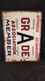 1940-50s Porcelain GrAde Sign