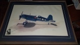 Pappy Boyington Signed Aircraft Print