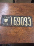 1918 Penn. Car Tag