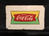 Porcelain Panel with Vintage Coca Cola Decal