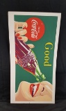 2- 1950's Coca Cola Cardboard Sign