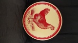 Porcelain Red Hen Sign