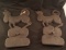 Antique Cast Iron Coon Dog Andiron Fronts