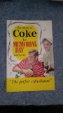 Scarce 1950's Coca Cola Memorial Day Add