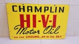 Porcelain Champlin HI-VI Motor Oil D/S Sign