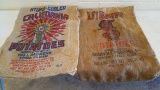 Two Vintage Potato Sacks