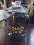 Vintage Golden Flake Cracker Jar