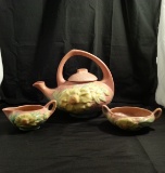 Roseville Peony Tea Set