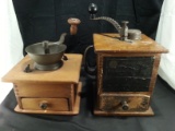 Two Antique Coffee Grinders
