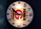 1960s Funk's G Hybrid Seed Corn Pam Clock