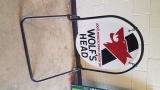 1972 Wolf Head Oil Curb Sign