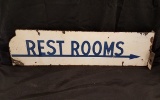 1930-40s Purol Porcelain Restroom Flange Sign
