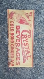 NOS 1930-40s Crystal Springs Beverage Sign