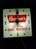 Barber's Dairy Pam Clock