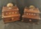 Two Antique Victorian Sewing Caddies