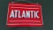 1940-50s Porcelain Atlantic Pump Plate