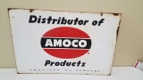 1950s Porcelain Amoco Sign