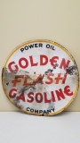 Scarce 30' Golden Flash Gasoline Curb Sign