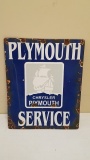 Reproduction Porcelain Plymouth Sign