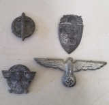Lot of 4 WWII German Badges