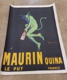 Rare 1920's Maurin Quina Abisinth France Poster