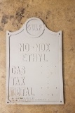 Rare Gulf Cast Iron Price Plaque