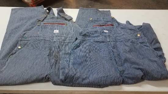 2 Sets of Pointer's Brand Stripped Overalls