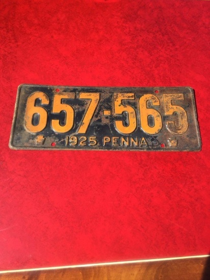 1925 Penn. Car Tag