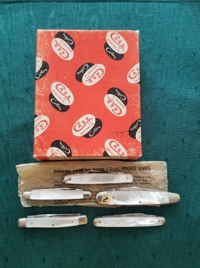 Case XX Mother Of Pearl Pen knife Lot in Box