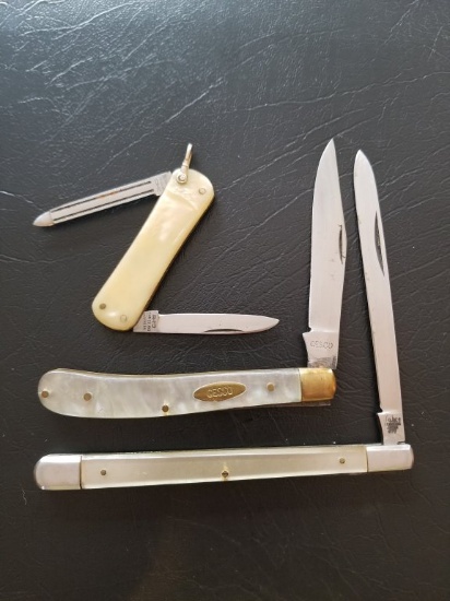 Mother of Peral Knife Lot of Three knifes.